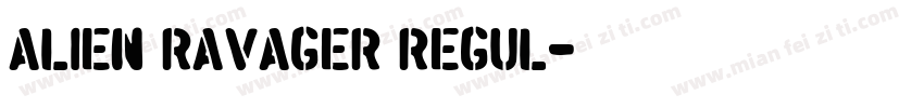 Alien Ravager Regul字体转换